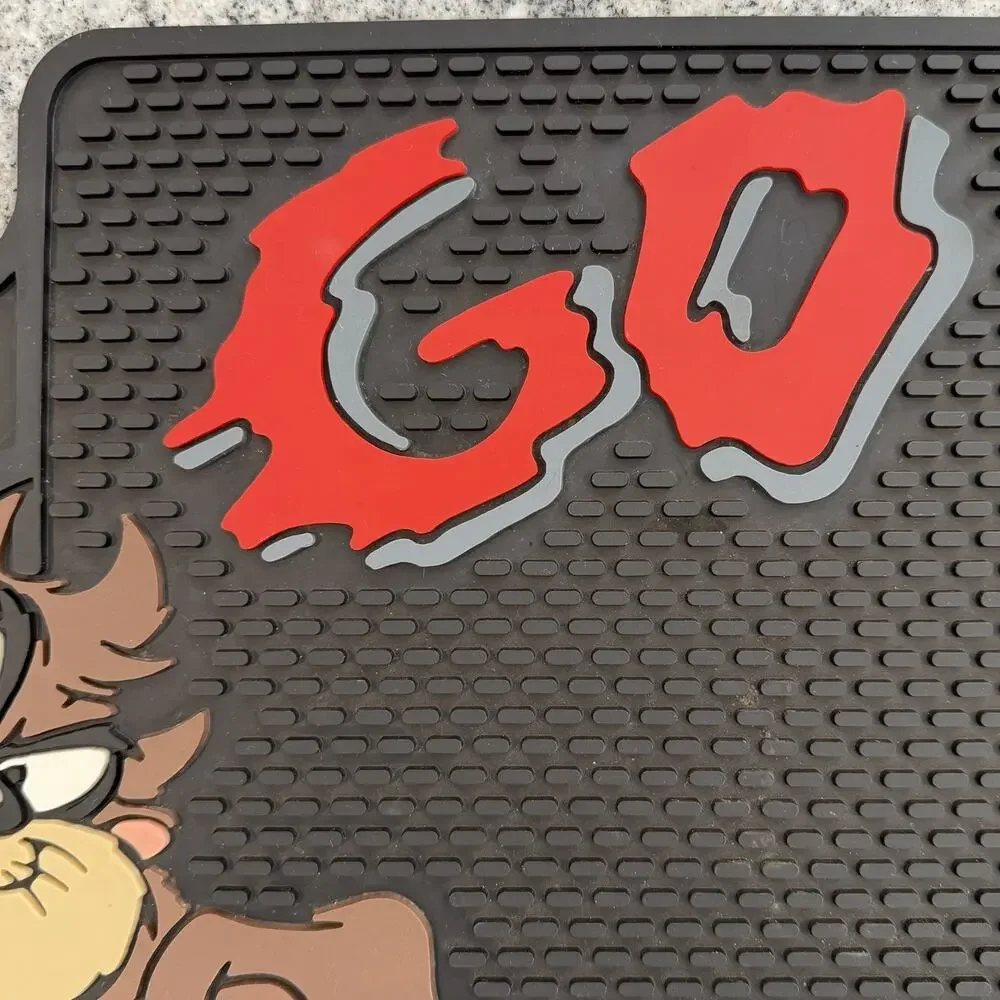VINTAGE / Super Rare - Side Graphic 1997 Looney Tunes Taz GO AWAY Rubber Doormat